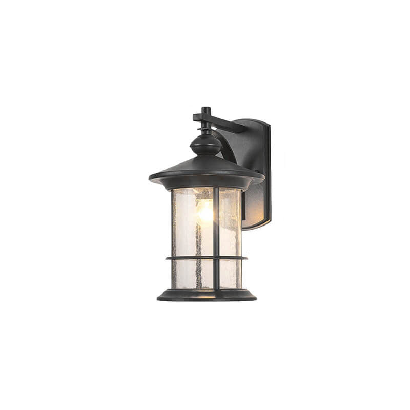 Industrial Vintage Bubble Glass Column 1-Light Outdoor Waterproof Wall Sconce Lamp | Stornfield