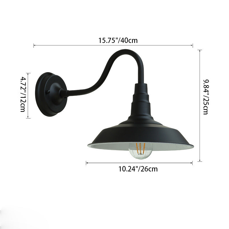 Stornfield | Noctura Classic Wall Lamp | Vintage Design | Iron Frame with Round Glass Lampshade | 1-Light Dining Room Lighting
