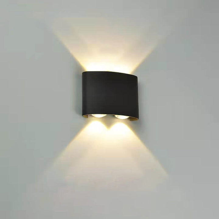 Modern Outdoor Arc Up and Down Spotlight LED Outdoor Waterproof Wall Sconce Lamp | Stornfield