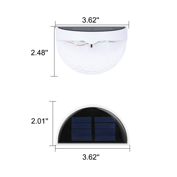 Solar Semi Circle Outdoor Waterproof Light Shadow Fence Wall Sconce Lamp | Stornfield