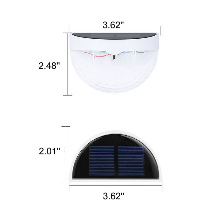 Solar Semi Circle Outdoor Waterproof Light Shadow Fence Wall Sconce Lamp | Stornfield