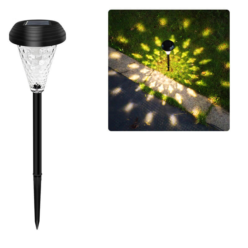 Modern Solar Glass Cone LED Outdoor Garden Ground Insert Landscape Light | Stornfield