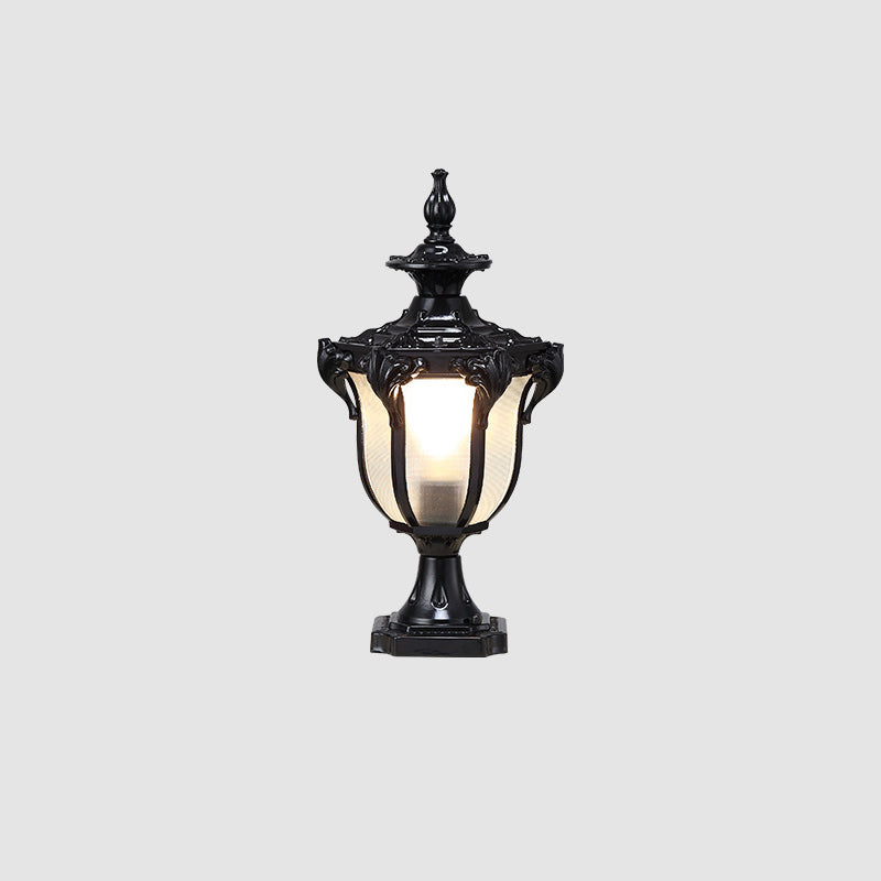 European Retro Die-Cast Aluminum Glass Solar Waterproof Outdoor Garden Landscape Column Light | Stornfield