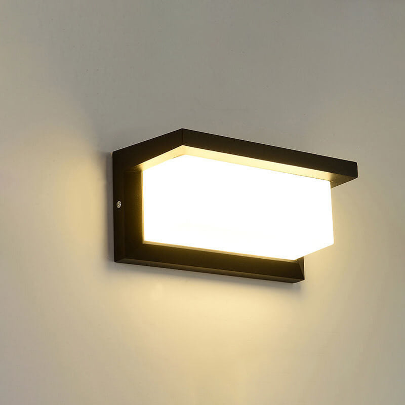 Modern Creative Geometry Aluminum Outdoor Waterproof LED Wall Sconce Lamp | Stornfield