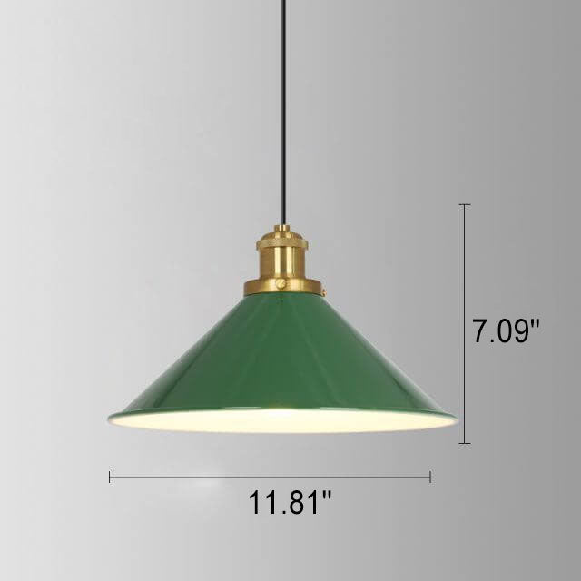 Stornfield | RetroDome Industrial Vintage Pendant Light | Green Iron Dome Design | Single Light | Rustic Ceiling Lighting