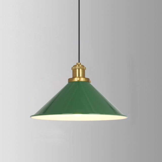 Stornfield | RetroDome Industrial Vintage Pendant Light | Green Iron Dome Design | Single Light | Rustic Ceiling Lighting