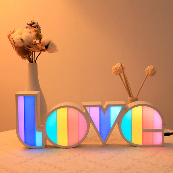 Stornfield | PS LOVE Letters Waterproof LED Table Lamp Modern Art Deco for Bedroom