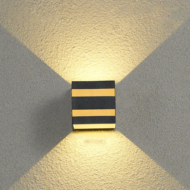 Outdoor Minimalist Square Cube Aluminum Waterproof LED Wall Sconce Lamp | Stornfield