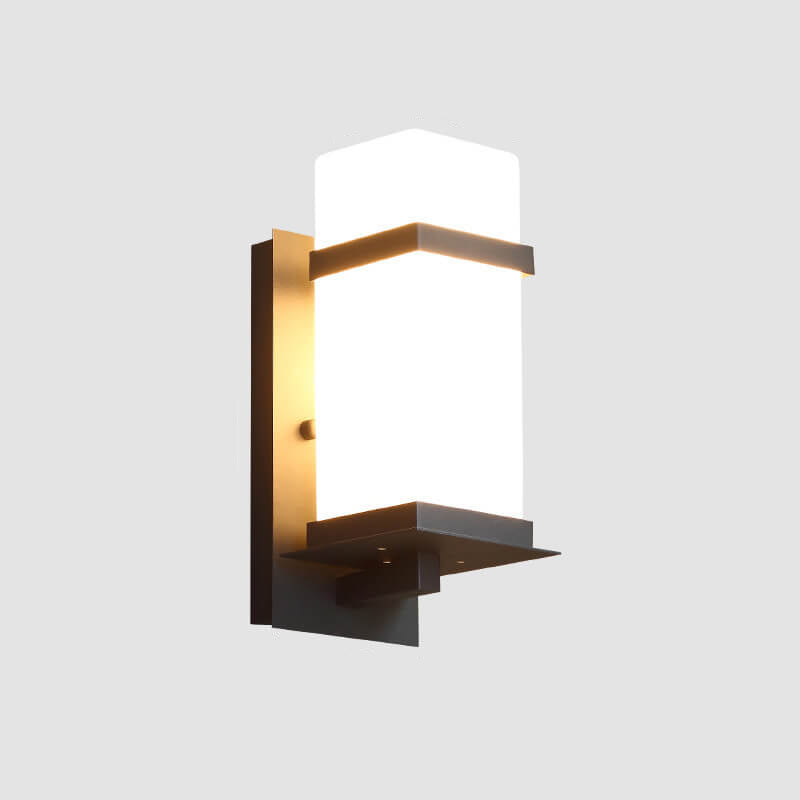 Modern Chinese Square Outdoor Waterproof 1-Light Wall Sconce Lamp | Stornfield