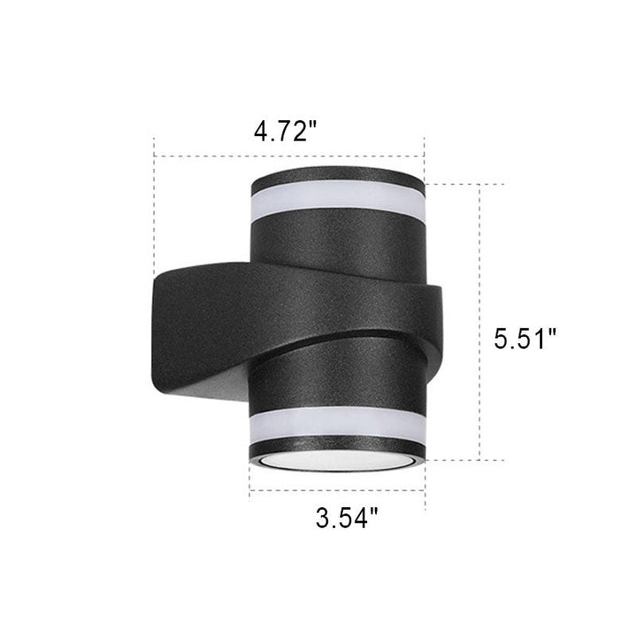 Modern Cylindrical Die-Cast Aluminum LED Waterproof Outdoor Garden Wall Light | Stornfield