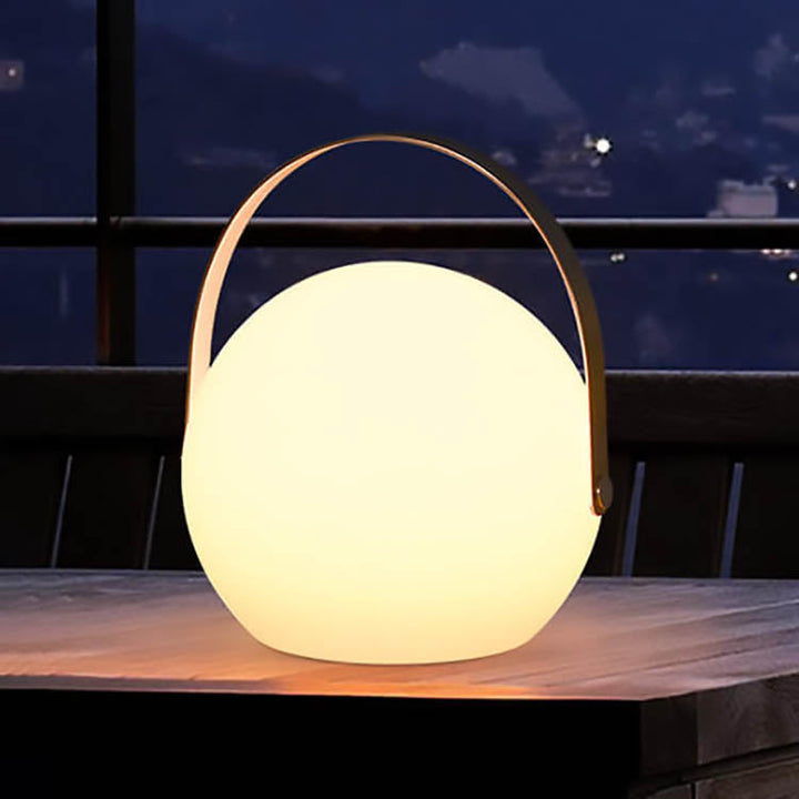 Modern Simplicity Plastic Round Square Hand LED Table Lamp For Outdoor Patio | Stornfield