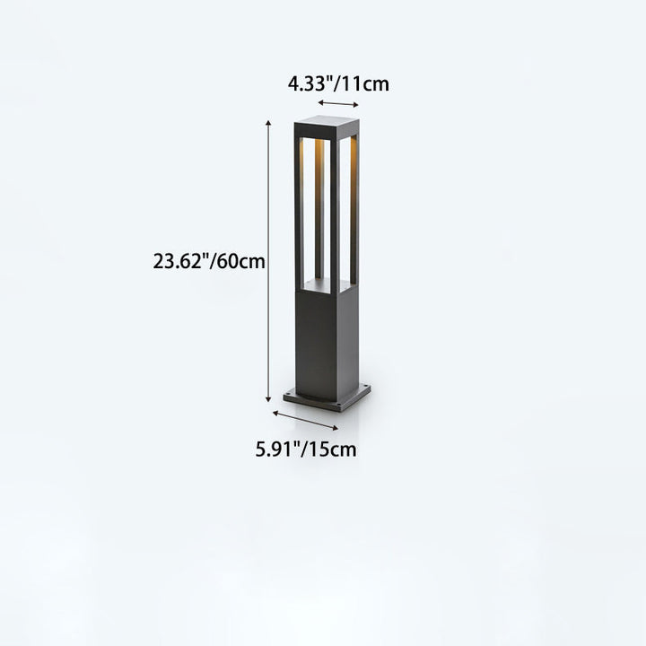 Modern Minimalist Waterproof Cylinder Square Aluminum LED Landscape Light For Garden | Stornfield