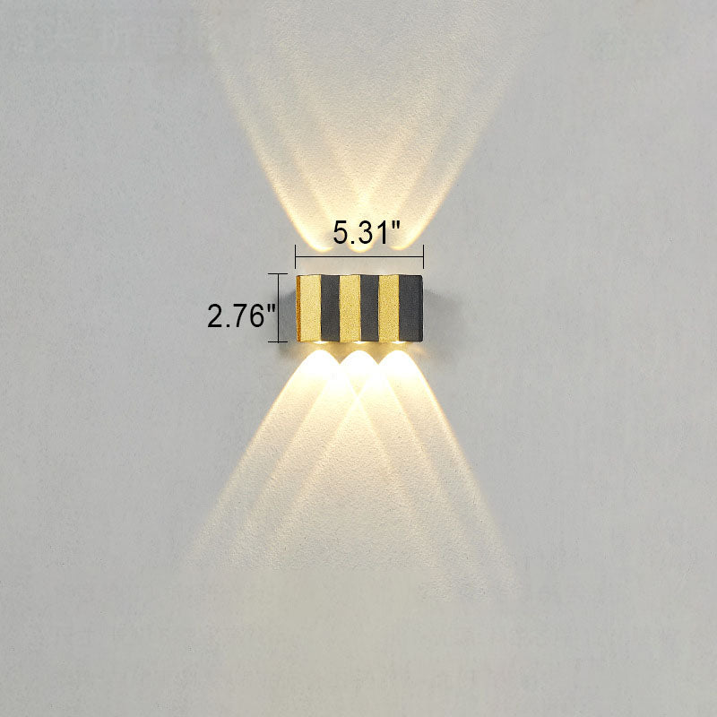 Stornfield | Modern Light Luxury Golden Aluminum Outdoor Waterproof Terrace LED Wall Lamp