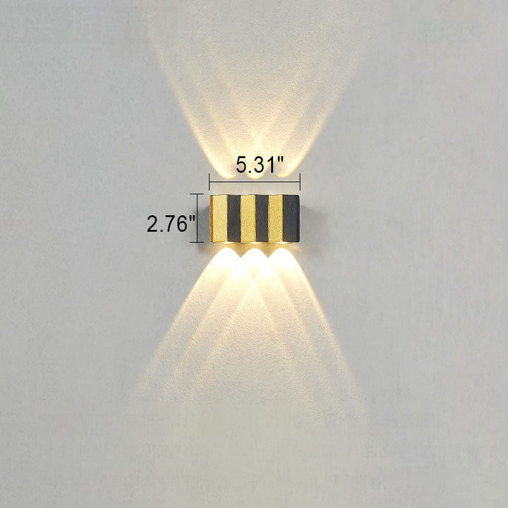 Stornfield | Modern Light Luxury Golden Aluminum Outdoor Waterproof Terrace LED Wall Lamp