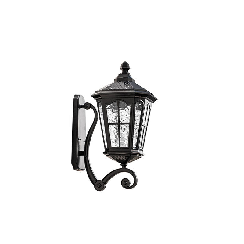 European Outdoor Lantern Aluminum Glass Waterproof 1-Light Wall Sconce Lamp | Stornfield