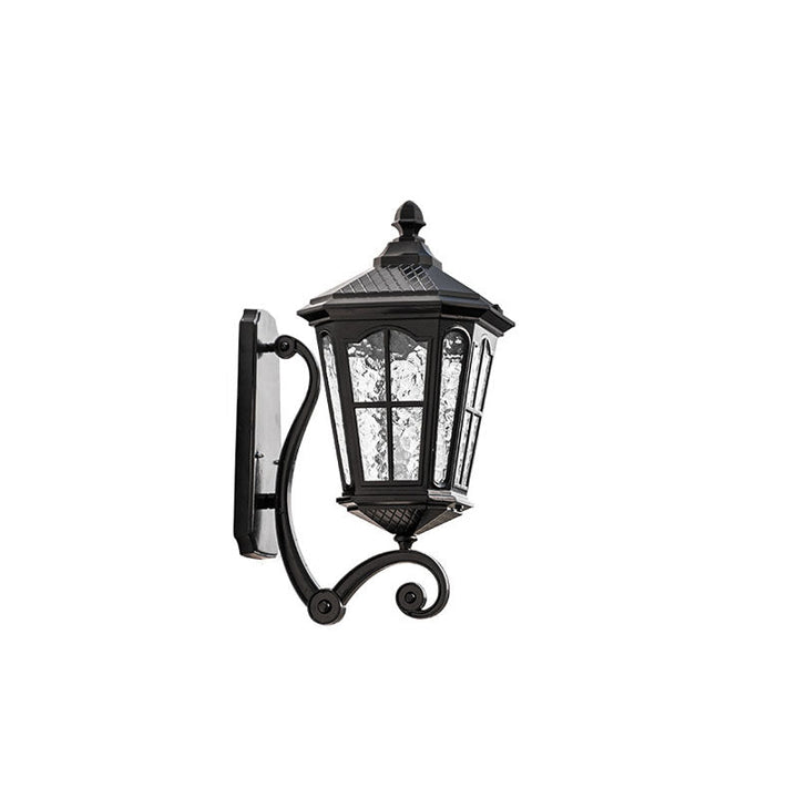 European Outdoor Lantern Aluminum Glass Waterproof 1-Light Wall Sconce Lamp | Stornfield