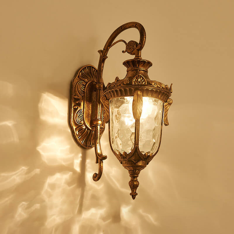 European Deluxe Lantern Outdoor Waterproof 1-Light Wall Sconce Lamp | Stornfield