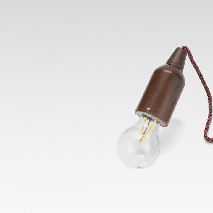 Retro Portable Waterproof Wood Round Cone Battery USB 1-Light Camping Outdoor Light | Stornfield