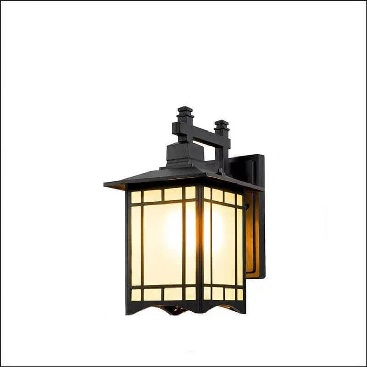 Modern Waterproof Solar Aluminum Chinese Pavilion Shape 1-Light Wall Sconce Lamp | Stornfield