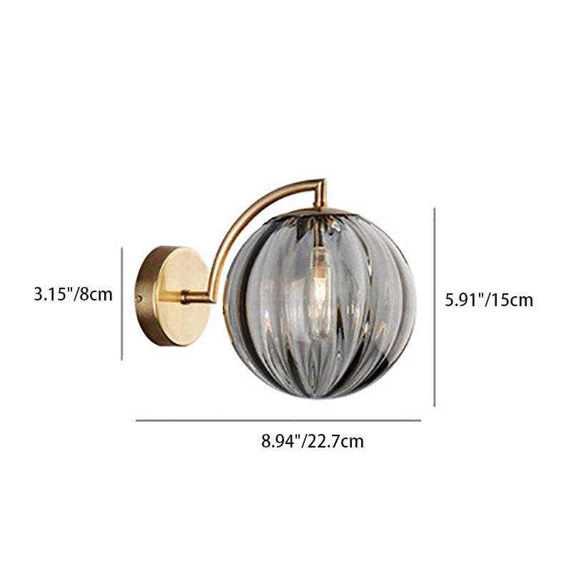 Stornfield | Contemporary Scandinavian Round Iron and Glass 1-Light Wall Sconce for Living Room