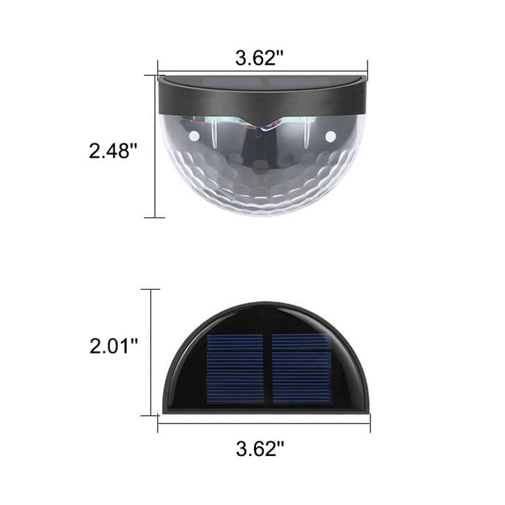 Solar Semi Circle Outdoor Waterproof Light Shadow Fence Wall Sconce Lamp | Stornfield