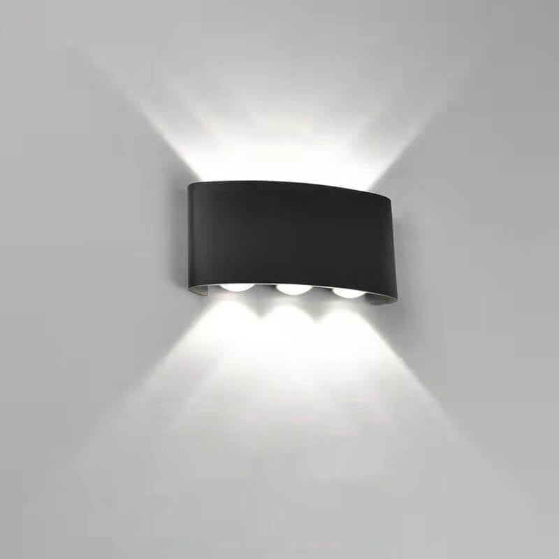 Modern Outdoor Arc Up and Down Spotlight LED Outdoor Waterproof Wall Sconce Lamp | Stornfield
