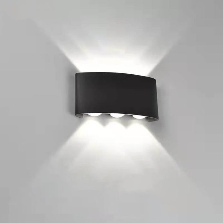 Modern Outdoor Arc Up and Down Spotlight LED Outdoor Waterproof Wall Sconce Lamp | Stornfield