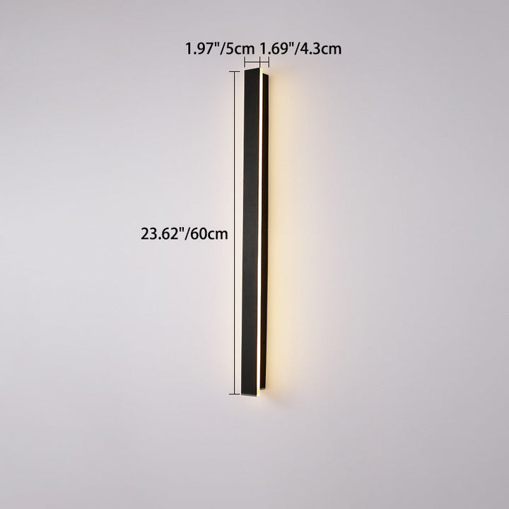 Modern Minimalist Long Rectangular Aluminum Acrylic LED Wall Sconce Lamp For Garden | Stornfield
