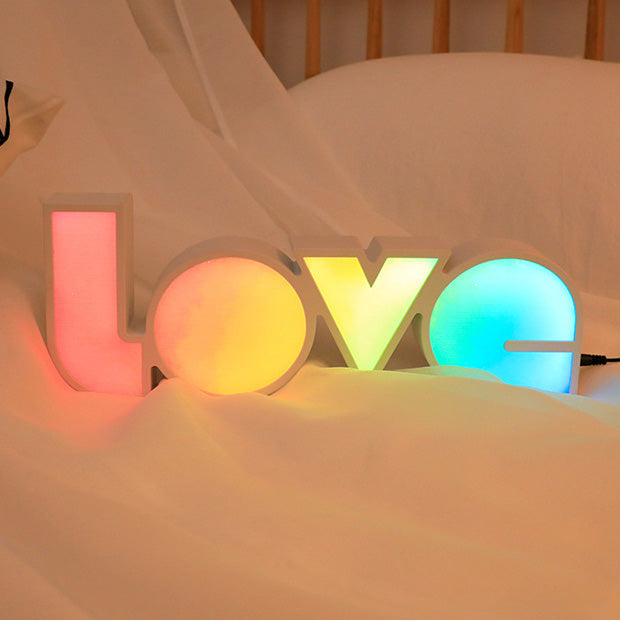 Stornfield | PS LOVE Letters Waterproof LED Table Lamp Modern Art Deco for Bedroom