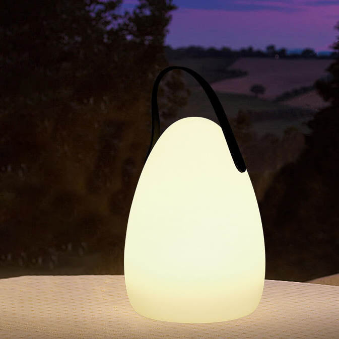 Modern Simplicity Plastic Round Square Hand LED Table Lamp For Outdoor Patio | Stornfield