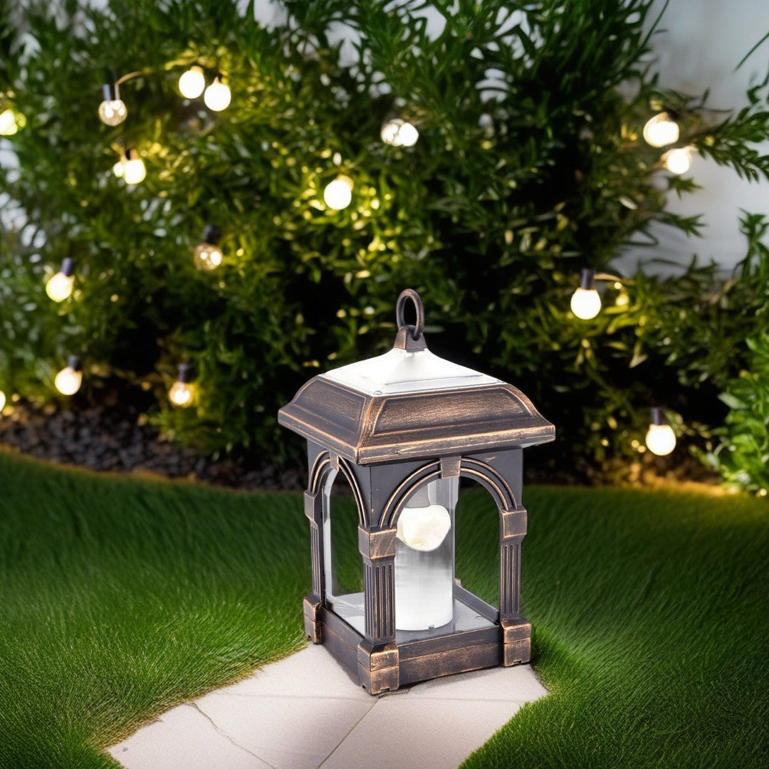 Traditional European Solar Waterproof House Cubic Plastic LED Landscape Lighting Outdoor Light For Garden | Stornfield