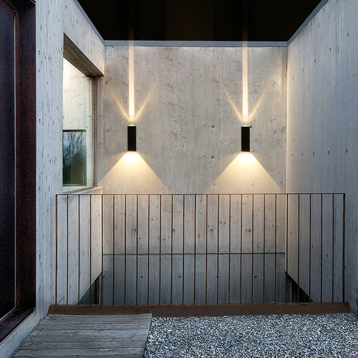 Stornfield | Modern Waterproof LED Outdoor Wall Light | Rectangular Up/Down Aluminum Fixture