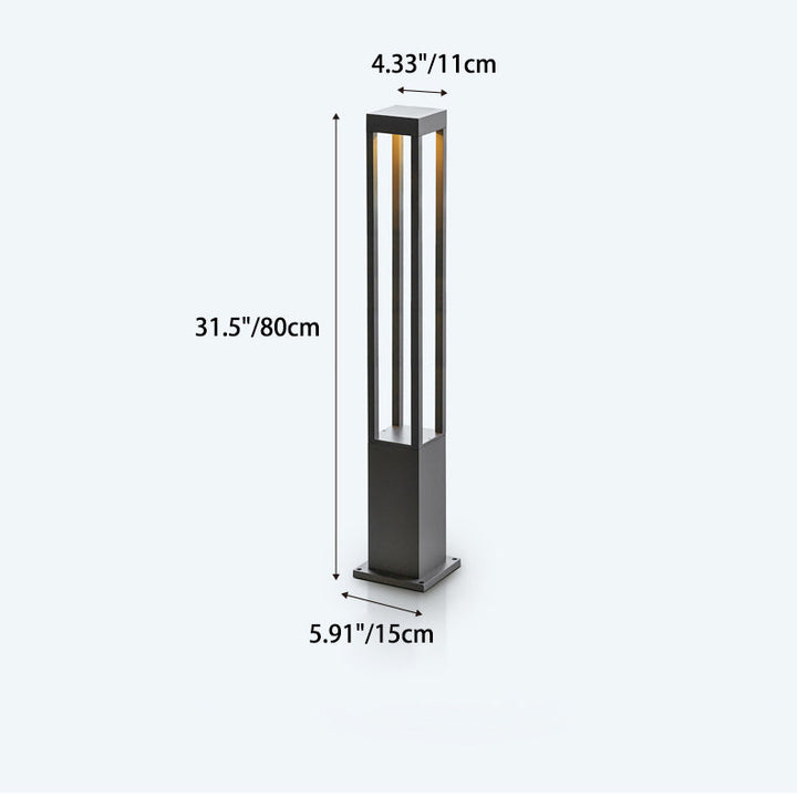 Modern Minimalist Waterproof Cylinder Square Aluminum LED Landscape Light For Garden | Stornfield