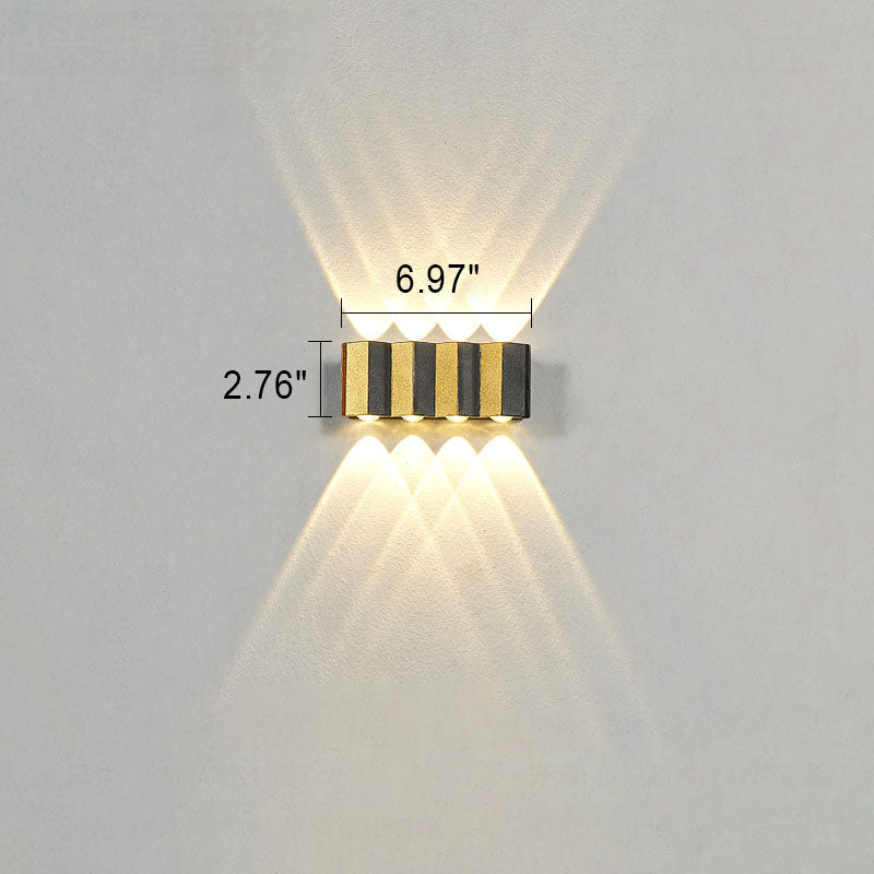 Stornfield | Modern Light Luxury Golden Aluminum Outdoor Waterproof Terrace LED Wall Lamp