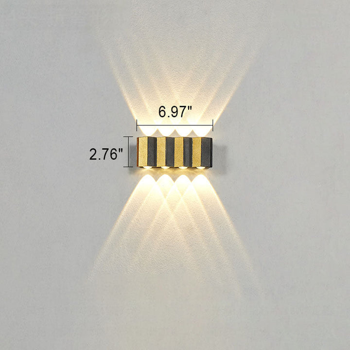 Stornfield | Modern Light Luxury Golden Aluminum Outdoor Waterproof Terrace LED Wall Lamp