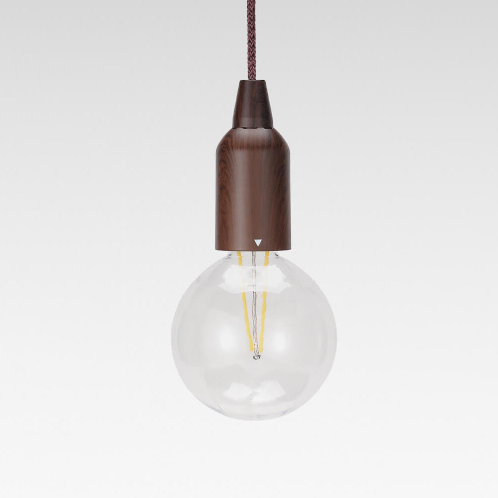 Retro Portable Waterproof Wood Round Cone Battery USB 1-Light Camping Outdoor Light | Stornfield