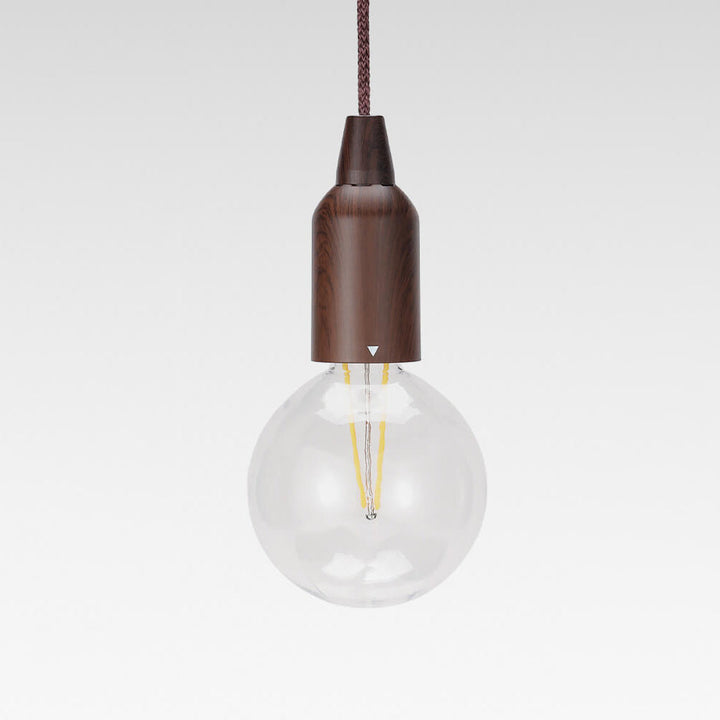 Retro Portable Waterproof Wood Round Cone Battery USB 1-Light Camping Outdoor Light | Stornfield