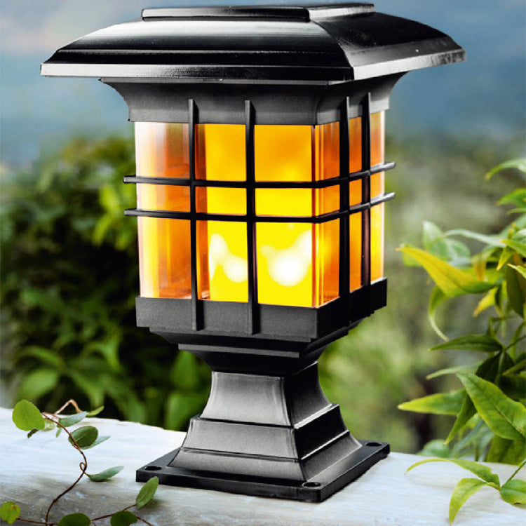 Modern Simplicity Solar Square Pillar LED Outdoor Lawn Landscape For Garden | Stornfield