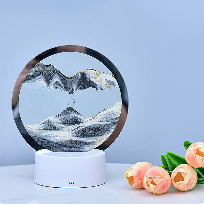 Stornfield | Creative Quicksand Round Hourglass 3D Night LED Table Lamp