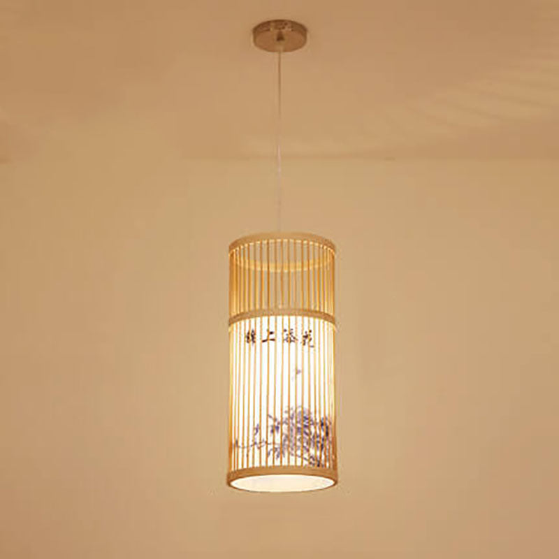 Stornfield | Zen Bambora Pendant Light | Hand-Woven Bamboo Lantern | Japanese Design | Natural Elegance