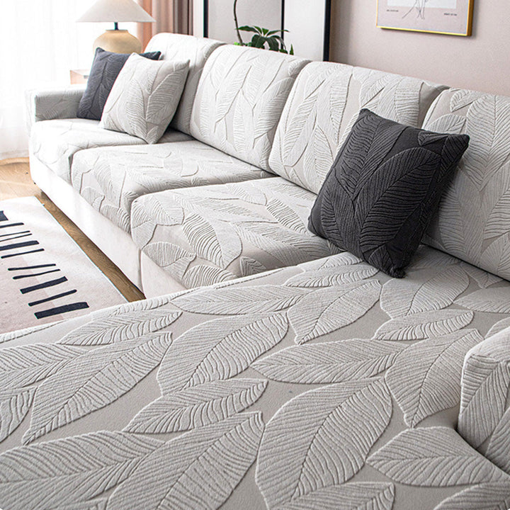 Stornfield | Full Waterproof Modern Jacquard Leaf Anti-Scratch Stretch Sofa Cover