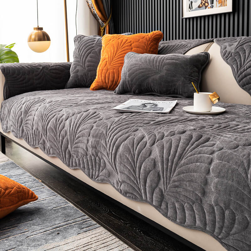 Leaf Cotton Mat Anti-scratch Protective Couch Cover 70x210 | Stornfield