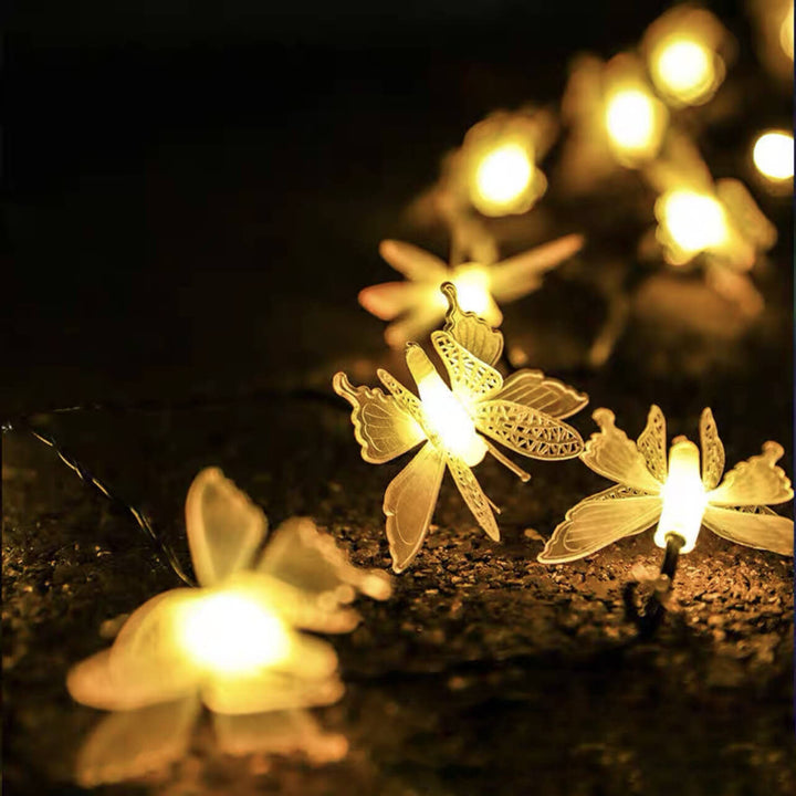 Stornfield | Luminelle LED Garland | Butterfly Design | For Garden, Balcony & Terrace | Outdoor Decor