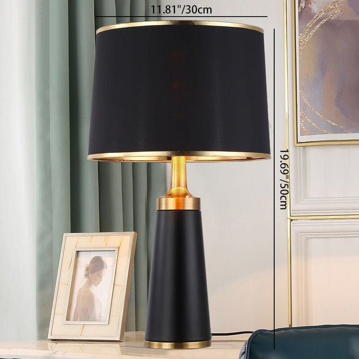 Stornfield | Lampe de table en fer cylindrique moderne et transitionnelle à 1 ampoule pour le salon