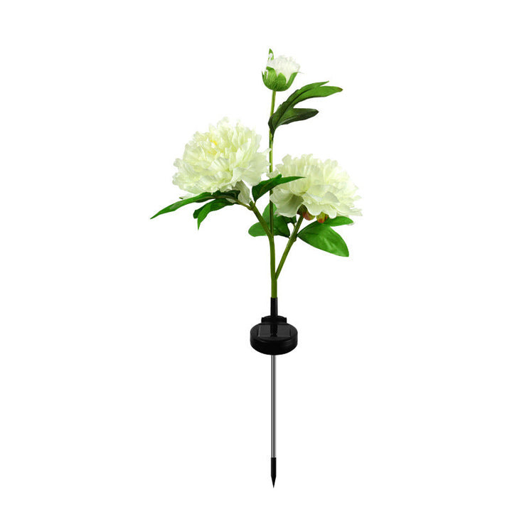 Contemporary Creative Solar Peony Flower LED Waterproof Lawn Landscape Insert Light For Outdoor Patio | Stornfield