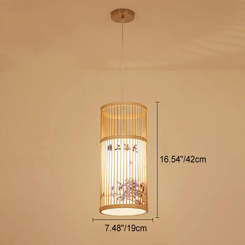Stornfield | Zen Bambora Pendant Light | Hand-Woven Bamboo Lantern | Japanese Design | Natural Elegance