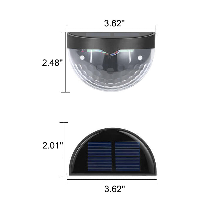 Solar Semi Circle Outdoor Waterproof Light Shadow Fence Wall Sconce Lamp | Stornfield