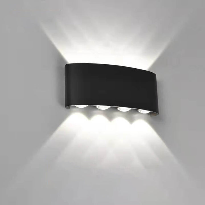 Modern Outdoor Arc Up and Down Spotlight LED Outdoor Waterproof Wall Sconce Lamp | Stornfield