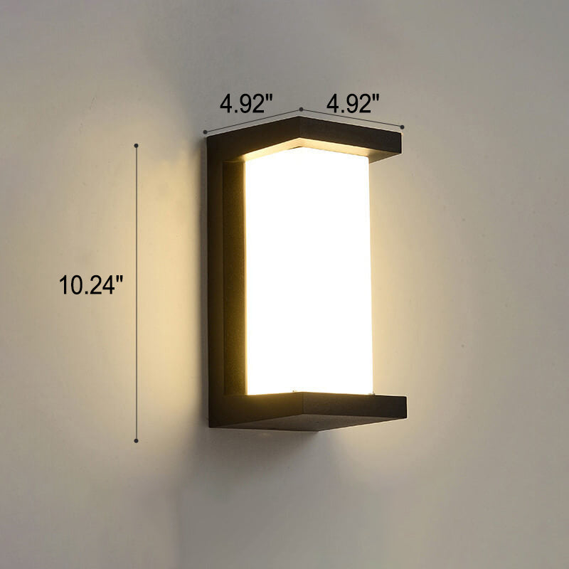 Modern Creative Geometry Aluminum Outdoor Waterproof LED Wall Sconce Lamp | Stornfield