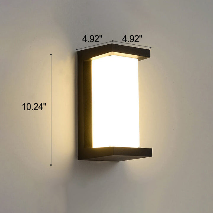 Modern Creative Geometry Aluminum Outdoor Waterproof LED Wall Sconce Lamp | Stornfield